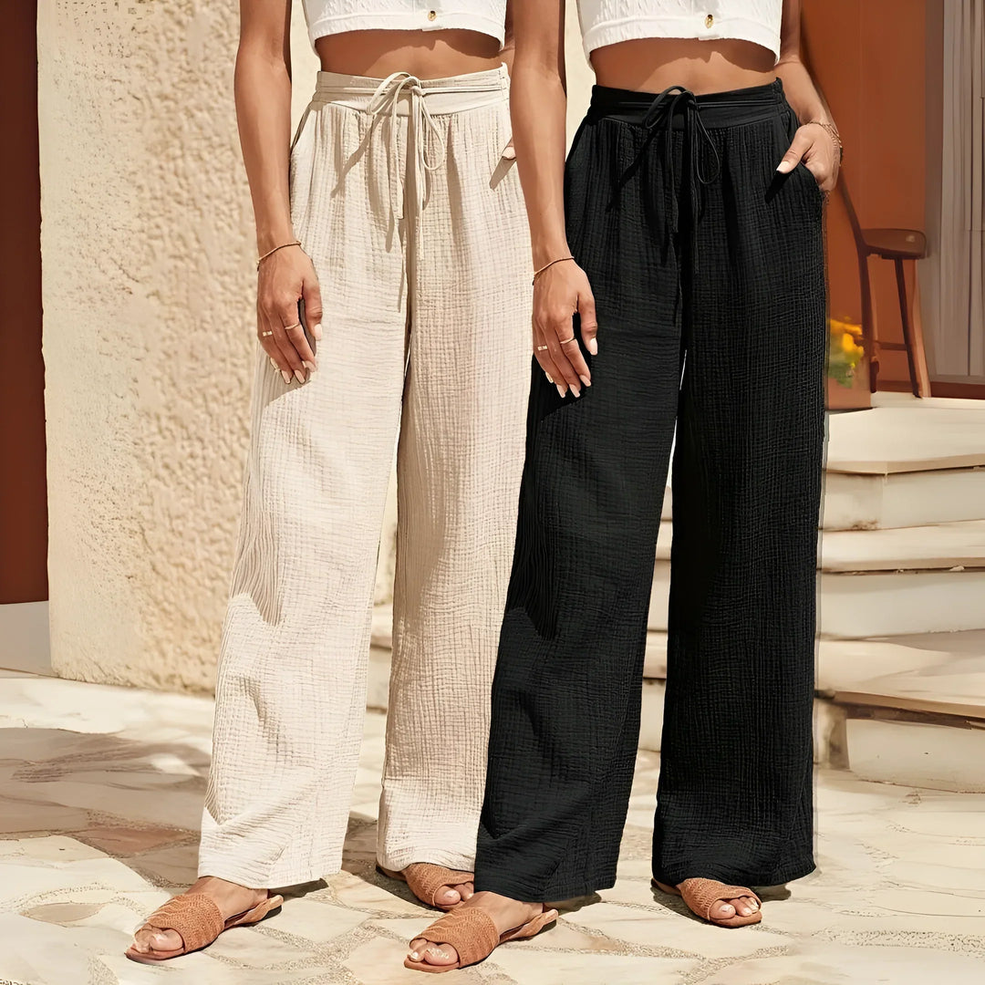 Ariane | Pantalon taille haute à jambe large
