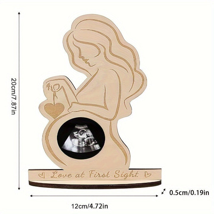 EchoLove – Cadre photo écho pour bébé – Cadre souvenir en bois
